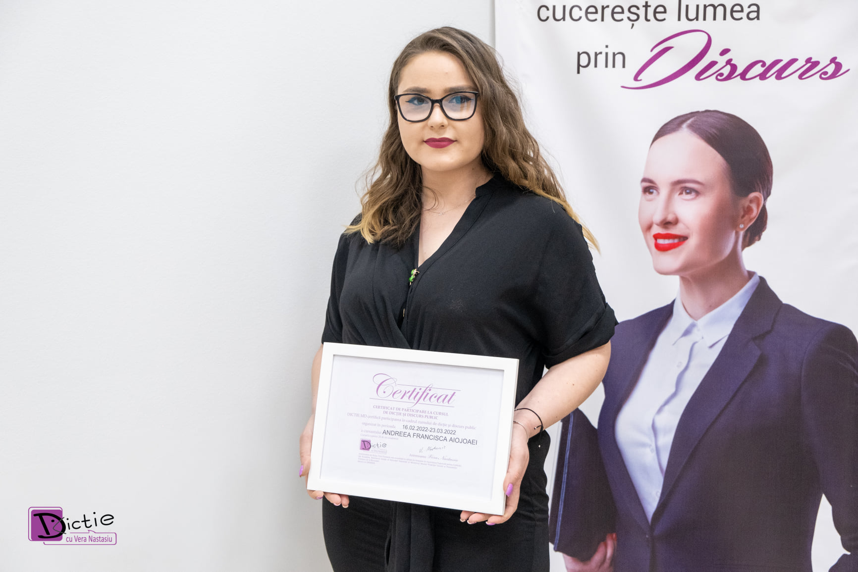 Andreea Francisca Aiojoaei: Este imperios să mergi la cursul Verei Nastasiu, dacă vrei o dicție perfectă